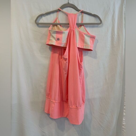 Lululemon No Limits Bleached Coral Stripe Tanktop - Picture 2 of 2